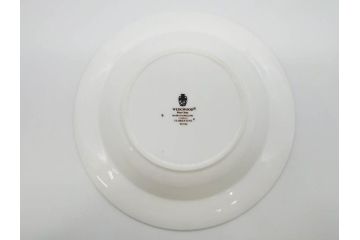 イギリス　WEDGWOOD(ウェッジウッド)　FLORENTINE TURQUOISE(フロレンティーン ターコイズ)　フォーマルで食卓が華やぐプレート3枚&スーププレート3枚セット(グロテスク文様、フルーツ、果物、スープ皿、洋食器、英国)(R-081225)