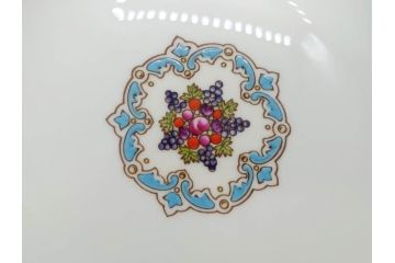 イギリス　WEDGWOOD(ウェッジウッド)　FLORENTINE TURQUOISE(フロレンティーン ターコイズ)　優雅な一時を過ごせるスーププレート6枚セット(グロテスク文様、スープ皿、深皿、洋食器、英国)(R-081226)