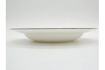 イギリス　WEDGWOOD(ウェッジウッド)　FLORENTINE TURQUOISE(フロレンティーン ターコイズ)　優雅な一時を過ごせるスーププレート6枚セット(グロテスク文様、スープ皿、深皿、洋食器、英国)(R-081226)