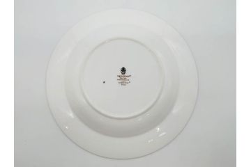 イギリス　WEDGWOOD(ウェッジウッド)　FLORENTINE TURQUOISE(フロレンティーン ターコイズ)　優雅な一時を過ごせるスーププレート6枚セット(グロテスク文様、スープ皿、深皿、洋食器、英国)(R-081226)