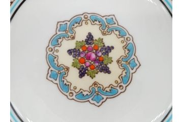 イギリス　WEDGWOOD(ウェッジウッド)　FLORENTINE TURQUOISE(フロレンティーン ターコイズ)　クラシックなデザインの気品あふれるボウル大小6枚セット(グロテスク文様、深皿、サラダボウル、サラダソーサー、洋食器、英国)(R-081227)