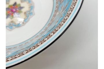 イギリス　WEDGWOOD(ウェッジウッド)　FLORENTINE TURQUOISE(フロレンティーン ターコイズ)　クラシックなデザインの気品あふれるボウル大小6枚セット(グロテスク文様、深皿、サラダボウル、サラダソーサー、洋食器、英国)(R-081227)