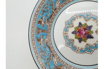 イギリス　WEDGWOOD(ウェッジウッド)　FLORENTINE TURQUOISE(フロレンティーン ターコイズ)　クラシックなデザインの気品あふれるボウル大小6枚セット(グロテスク文様、深皿、サラダボウル、サラダソーサー、洋食器、英国)(R-081227)