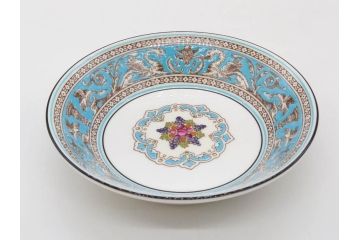 イギリス　WEDGWOOD(ウェッジウッド)　FLORENTINE TURQUOISE(フロレンティーン ターコイズ)　クラシックなデザインの気品あふれるボウル大小6枚セット(グロテスク文様、深皿、サラダボウル、サラダソーサー、洋食器、英国)(R-081227)