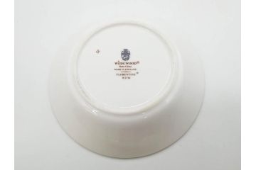 イギリス　WEDGWOOD(ウェッジウッド)　FLORENTINE TURQUOISE(フロレンティーン ターコイズ)　クラシックなデザインの気品あふれるボウル大小6枚セット(グロテスク文様、深皿、サラダボウル、サラダソーサー、洋食器、英国)(R-081227)