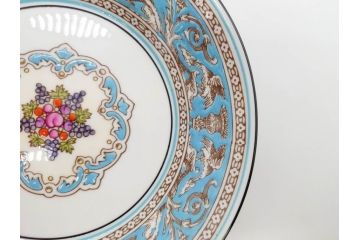 イギリス　WEDGWOOD(ウェッジウッド)　FLORENTINE TURQUOISE(フロレンティーン ターコイズ)　クラシックなデザインの気品あふれるボウル大小10枚セット(グロテスク文様、深皿、サラダボウル、サラダソーサー、洋食器、英国)(R-081228)