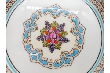 イギリス　WEDGWOOD(ウェッジウッド)　FLORENTINE TURQUOISE(フロレンティーン ターコイズ)　クラシックなデザインの気品あふれるボウル大小10枚セット(グロテスク文様、深皿、サラダボウル、サラダソーサー、洋食器、英国)(R-081228)