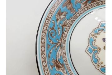 イギリス　WEDGWOOD(ウェッジウッド)　FLORENTINE TURQUOISE(フロレンティーン ターコイズ)　クラシックなデザインの気品あふれるボウル大小10枚セット(グロテスク文様、深皿、サラダボウル、サラダソーサー、洋食器、英国)(R-081228)