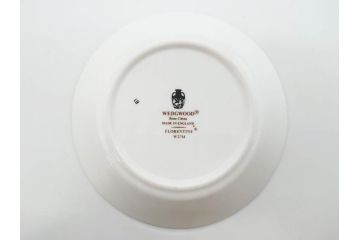 イギリス　WEDGWOOD(ウェッジウッド)　FLORENTINE TURQUOISE(フロレンティーン ターコイズ)　クラシックなデザインの気品あふれるボウル大小10枚セット(グロテスク文様、深皿、サラダボウル、サラダソーサー、洋食器、英国)(R-081228)