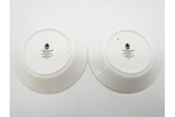 イギリス　WEDGWOOD(ウェッジウッド)　FLORENTINE TURQUOISE(フロレンティーン ターコイズ)　クラシックなデザインの気品あふれるボウル大小10枚セット(グロテスク文様、深皿、サラダボウル、サラダソーサー、洋食器、英国)(R-081228)