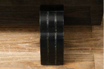 中古　民芸家具　花鳥図　牡丹に蝶　孔雀　梅に雀　見事な螺鈿細工をあしらった漆塗りの衝立て(つい立て、衝い立て、間仕切り、パーテーション、ディスプレイ)(R-081231)