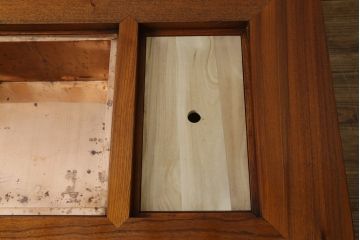 中古　欅(ケヤキ)材　上質な和空間を演出する関西火鉢(囲炉裏、座卓、木製火鉢、長火鉢、ローテーブル)(R-081240)