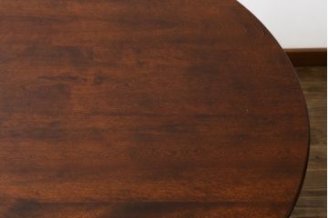 中古　美品　松本民芸家具　シックな佇まいがお洒落なラウンドテーブル(ダイニングテーブル、カフェテーブル、食卓、丸テーブル、2人掛け、4人掛け)(R-081244)