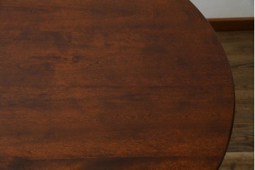 中古　美品　松本民芸家具　シックな佇まいがお洒落なラウンドテーブル(ダイニングテーブル、カフェテーブル、食卓、丸テーブル、2人掛け、4人掛け)(R-081244)