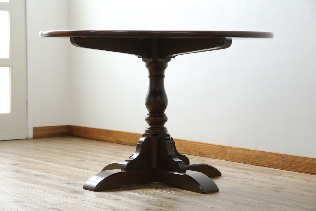 【希少家具】松本民芸家具 円卓 円形 無垢材 彫刻 テーブル 希少家具】松本民芸家具 円卓 円形 無垢材 彫刻 テーブル 楽天