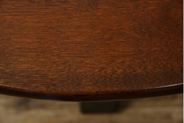 中古　美品　松本民芸家具　シックな佇まいがお洒落なラウンドテーブル(ダイニングテーブル、カフェテーブル、食卓、丸テーブル、2人掛け、4人掛け)(R-081244)