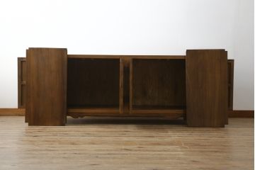 中古　李朝家具　モリジャン　アンティーク調　オリエンタルなデザインのサイドボード(サイドキャビネット、収納棚、戸棚)(R-081248)