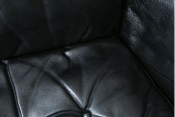 北欧ビンテージ　美品　ノルウェー　バットネ(Vatne)　スペシャル　オットマン付きは珍しい!くつろぎ感が抜群のファルコンチェアとオットマンセット(ラウンジチェア、アームレスチェア、フットスツール、椅子、イス、ヴィンテージ)(R-081252)