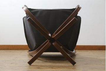 北欧ビンテージ　美品　ノルウェー　バットネ(Vatne)　スペシャル　オットマン付きは珍しい!くつろぎ感が抜群のファルコンチェアとオットマンセット(ラウンジチェア、アームレスチェア、フットスツール、椅子、イス、ヴィンテージ)(R-081252)