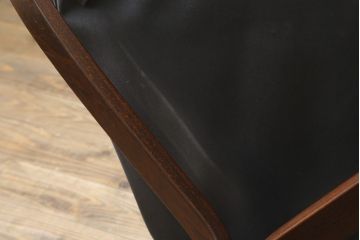 北欧ビンテージ　美品　ノルウェー　バットネ(Vatne)　スペシャル　オットマン付きは珍しい!くつろぎ感が抜群のファルコンチェアとオットマンセット(ラウンジチェア、アームレスチェア、フットスツール、椅子、イス、ヴィンテージ)(R-081252)