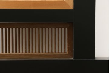 和製ビンテージ　美品!!　大迫力!!　秀峰作　緻密な龍と牡丹(ボタン)の彫刻が目を惹く衝立て(パーテーション、衝い立て、つい立て、間仕切り、ヴィンテージ)(製作費約200万円)(R-081254)