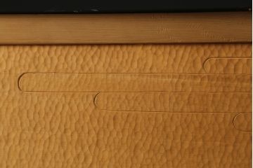 和製ビンテージ　美品!!　大迫力!!　秀峰作　緻密な龍と牡丹(ボタン)の彫刻が目を惹く衝立て(パーテーション、衝い立て、つい立て、間仕切り、ヴィンテージ)(製作費約200万円)(R-081254)