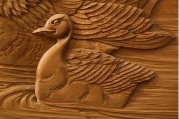 和製ビンテージ　美品!!　大迫力!!　秀峰作　緻密な龍と牡丹(ボタン)の彫刻が目を惹く衝立て(パーテーション、衝い立て、つい立て、間仕切り、ヴィンテージ)(製作費約200万円)(R-081254)