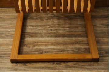 中古　美品　城所右文次デザイン　三越伊勢丹プロパティ・デザイン　Bamboo Chair　滑らかな曲線のデザインが目を惹くバンブーチェアと特注のオットマンのセット(アームチェア、安楽椅子、ディスプレイ、フットスツール)(チェア定価約54万円)(オットマン定価約30万円)(R-081257)