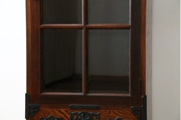 中古　美品　希少サイズ　岩谷堂箪笥　力強い木目と重厚感のある金具が目を惹くキャビネット　(R-081259)