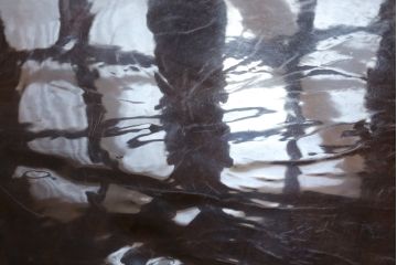 和製ビンテージ　花梨(カリン)材　天板厚14cm　自然の造形美が存在感を放つ超極厚天板一枚の座卓(ローテーブル、センターテーブル、リビングテーブル、ヴィンテージ)(R-081261)
