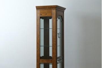 中古　美品　三越　カントリーハウス　Brugge(ブルージュ)　クラシカルな佇まいのステンドグラス入りのキャビネット　定価28万円　(R-081263)