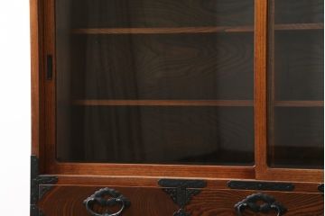 中古　岩谷堂箪笥　上質な和の空間づくりにおすすめな茶箪笥(違い棚、飾り棚、茶棚、収納棚、戸棚、キャビネット)(R-081268)
