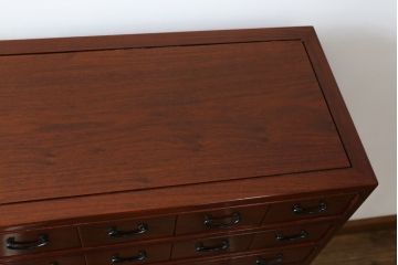 和製ビンテージ　高級品!!　総花梨(カリン)材　内部桐材　収納力抜群な引き出し38杯の小物箪笥(チェスト、収納箪笥、引き出し、ヴィンテージ)(R-081270)
