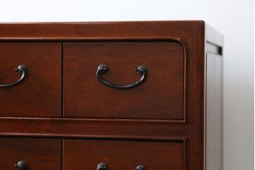 和製ビンテージ　高級品!!　総花梨(カリン)材　内部桐材　収納力抜群な引き出し38杯の小物箪笥(チェスト、収納箪笥、引き出し、ヴィンテージ)(R-081270)