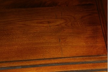 中古　美品　最高級　総欅(ケヤキ)材　無垢　四枚引き戸　水屋箪笥下段　上質な和の空間を演出するサイドボード　(R-081275)