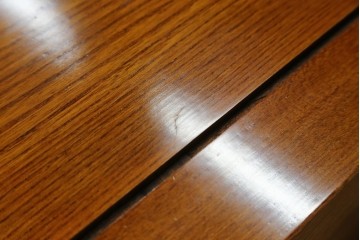 中古　美品　最高級　総欅(ケヤキ)材　無垢　四枚引き戸　水屋箪笥下段　上質な和の空間を演出するサイドボード　(R-081275)