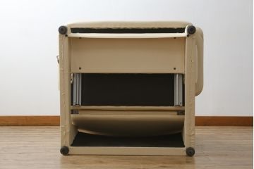 中古　美品!!　カリモク家具(karimoku)　ZU42モデル　贅沢なくつろぎのひとときにおすすめの肘掛椅子ロング(リクライニングソファ、1Pソファ、1人掛けソファ、一人掛けソファ、アームチェア、パーソナルチェア)(定価約23万円(R-081278)