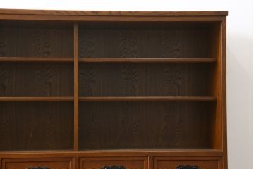 中古　美品　希少な廃番品　手造り二本松家具メーカー　田中家具　欅(ケヤキ)材　上質な和の空間を演出する水屋箪笥サイドボード(食器棚、収納棚、戸棚、カップボード、サイドキャビネット)(R-081280)