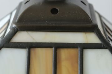 中古　美品　アメリカ　Stickley(スティックレー、スティックレイ)　Mission Collection(ミッション・コレクション)　コンテンポラリー　モダンデザインのステンドグラスシェードが目を引くフロアランプ(フロアスタンド、スタンド照明、シェードライト)(定価約28万円)(R-081281)