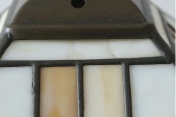 中古　美品　アメリカ　Stickley(スティックレー、スティックレイ)　Mission Collection(ミッション・コレクション)　コンテンポラリー　モダンデザインのステンドグラスシェードが目を引くフロアランプ(フロアスタンド、スタンド照明、シェードライト)(定価約28万円)(R-081281)