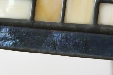 中古　美品　アメリカ　Stickley(スティックレー、スティックレイ)　Mission Collection(ミッション・コレクション)　コンテンポラリー　モダンデザインのステンドグラスシェードが目を引くフロアランプ(フロアスタンド、スタンド照明、シェードライト)(定価約28万円)(R-081281)