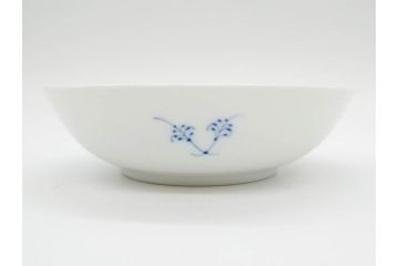 デンマーク　ROYAL COPENHAGEN(ロイヤルコペンハーゲン)　ブルーフルーテッド 　ハーフレース　美しいブルーの縁取りが魅力のボウル&ピックルディッシュセット(プレート、変形皿、中皿、洋食器、北欧)(R-081290)