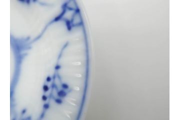 デンマーク　ROYAL COPENHAGEN(ロイヤルコペンハーゲン)　ブルーフルーテッド　プレイン　ハーフレース　フルレース　ブルーフラワー　食卓に華やぎを与えるミニプレート5枚セット(小皿、豆皿、フラワー、花、洋食器、北欧、共箱付き)(R-081291)