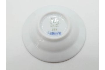 デンマーク　ROYAL COPENHAGEN(ロイヤルコペンハーゲン)　ブルーフルーテッド　プレイン　ハーフレース　フルレース　ブルーフラワー　食卓に華やぎを与えるミニプレート5枚セット(小皿、豆皿、フラワー、花、洋食器、北欧、共箱付き)(R-081291)