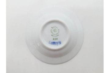 デンマーク　ROYAL COPENHAGEN(ロイヤルコペンハーゲン)　ブルーフルーテッド　プレイン　ハーフレース　フルレース　ブルーフラワー　食卓に華やぎを与えるミニプレート5枚セット(小皿、豆皿、フラワー、花、洋食器、北欧、共箱付き)(R-081291)