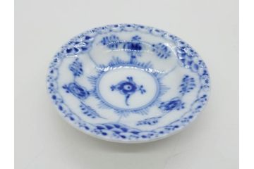 デンマーク　ROYAL COPENHAGEN(ロイヤルコペンハーゲン)　ブルーフルーテッド　プレイン　ハーフレース　フルレース　ブルーフラワー　食卓に華やぎを与えるミニプレート5枚セット(小皿、豆皿、フラワー、花、洋食器、北欧、共箱付き)(R-081291)