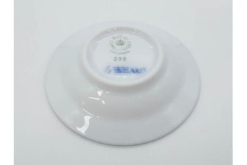デンマーク　ROYAL COPENHAGEN(ロイヤルコペンハーゲン)　ブルーフルーテッド　プレイン　ハーフレース　フルレース　ブルーフラワー　食卓に華やぎを与えるミニプレート5枚セット(小皿、豆皿、フラワー、花、洋食器、北欧、共箱付き)(R-081291)