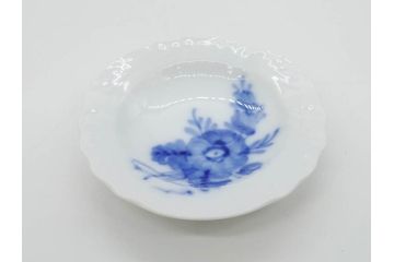 デンマーク　ROYAL COPENHAGEN(ロイヤルコペンハーゲン)　ブルーフルーテッド　プレイン　ハーフレース　フルレース　ブルーフラワー　食卓に華やぎを与えるミニプレート5枚セット(小皿、豆皿、フラワー、花、洋食器、北欧、共箱付き)(R-081291)