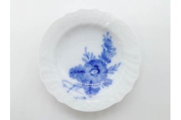 デンマーク　ROYAL COPENHAGEN(ロイヤルコペンハーゲン)　ブルーフルーテッド　プレイン　ハーフレース　フルレース　ブルーフラワー　食卓に華やぎを与えるミニプレート5枚セット(小皿、豆皿、フラワー、花、洋食器、北欧、共箱付き)(R-081291)