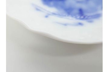 デンマーク　ROYAL COPENHAGEN(ロイヤルコペンハーゲン)　ブルーフルーテッド　プレイン　ハーフレース　フルレース　ブルーフラワー　食卓に華やぎを与えるミニプレート5枚セット(小皿、豆皿、フラワー、花、洋食器、北欧、共箱付き)(R-081291)